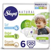 Sleepy Natural XL Jumbo 20`li Bebek Bezi 6 Numara