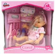 Kut.Altını Islatan 35Cm Saçlı Corol Bebek