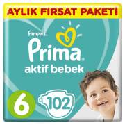 Prima Aktif Bebek Aylık Fırsat Paketi 102li XL 6 Beden