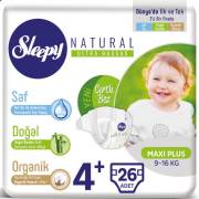 Sleepy Natural Maxi Plus Jumbo 26`lı Bebek Bezi 4+ Numara