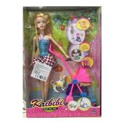 Pusetli Köpekli Manken Bebek