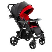 Baby2go 2026 Smart Çift Yönlü Bebek Arabası - Kırmızı