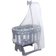 Bebetti 270G Şehzade Özel Seri Beşik+Tekstil Seti Gri