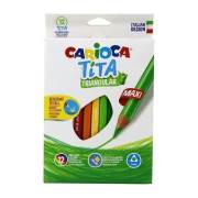 Carioca 42791 Tıta Jumbo Üçgen Kuru Boya Kalemi 12Li