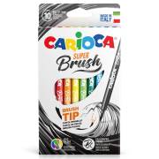Carioca 42937 Super Brush Fırça Uçlu Keçeli Boya Kalemi 10Lu