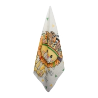 Sevi Bebe Pano Baskılı 2li Çok Amaçlı Muslin Örtü (70x55cm) - Kızıldereli Aslan