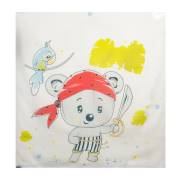 Sevi Bebe Pano Baskılı 2li Çok Amaçlı Muslin Örtü (70x55cm) - Korsan