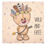 Sevi Bebe Pano Baskılı 2li Çok Amaçlı Muslin Örtü (70x55cm) - Ayıcık