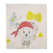 Sevi Bebe Pano Baskılı Muslin Battaniye (120x120 cm) - Korsan