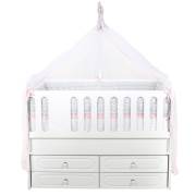 Bebetti 870P Hasır Beşik+Tekstil Seti 70x130 Pembe