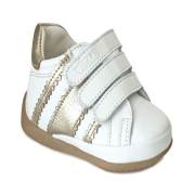 Vicco İlk Adım Deri Ayakkabı 918.E19K.005 Beyaz-Altın / 19