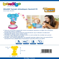 Bondigo Müzikli Yemek Arkadaşım Sevimli Fil