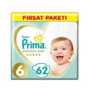 Prima Bebek Bezi Premium Care 6 Beden 62 Adet Ekstra Large Fırsat Paketi