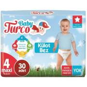 Baby Turco Külot Bebek Bezi Jumbo Beden:4 Maxi 30 Adet
