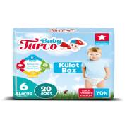 Baby Turco Külot Bez 6 Beden Xlarge 20 Adet