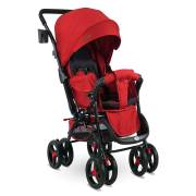 Babyhope 603-91 Tam Yatabilen Bebek Arabası - Kırçıllı Kırmızı