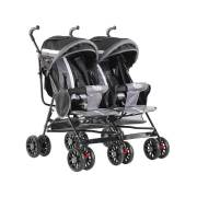 Babyhope BH610-90 İkiz Baston Bebek Arabası - Gri