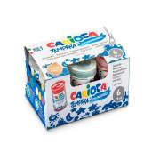 Carioca Tempera Parmak Boyası (Süper Yıkanabilir) 6 Renk x 25 Ml