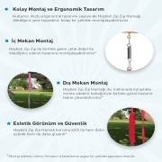 Holmen Heybeli Salıncak - Kırmızı