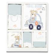 Leylek 4217-Bebe 10 Parça Travel Around Zıbın 0-3AY Mavi Renk