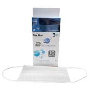 Two Tech Medical Burun Telli 3 Katlı 90gr Meltblown Filtreli Yetişkin Maske 10lu - Beyaz