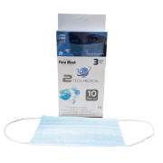 Two Tech Medical Burun Telli 3 Katlı 90gr Meltblown Filtreli Yetişkin Maske 10lu - Mavi