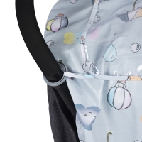 Sevi Bebe Desenli Lüks Bebek Arabası Yağmurluğu