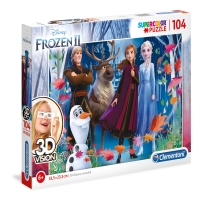 Clementoni Puzzle 104 Parça 3 Boyutlu (3D) Frozen 2 20611