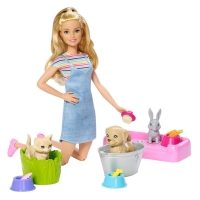 Mattel Barbie Ve Hayvanları Banyo Eğlencesin Fxh11