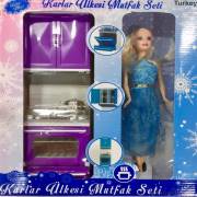 Karlar Ülkesi Bebekli Modern Mutfak Seti Fırın 02330