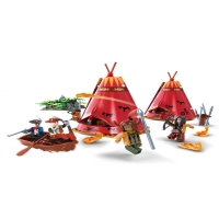 Mega Oyuncak Ausini Vahşi Batı Kovboy Kızılderili Lego Seti 275 Parça qw3