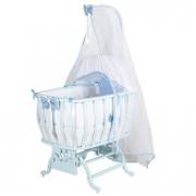 Bebetti 260 Otantik Mavi Beşik+Tekstil Seti