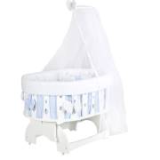 Bebetti 270M Şehzade Özel Seri Beşik+Tekstil Seti Mavi