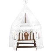 Bebetti 280C Osmanlı Güpürlü Tekstil+Beşik Seti Ceviz