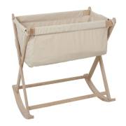 Bebetti 710K Opal Ahşap Sallanabilir Beşik+Tekstil Seti Krem