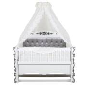 Bebetti 820G Payitaht Sallanır Beşik Tekstil+Beşik Seti Gümüş