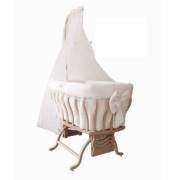 Bebetti 010-K Kristal Fiyonklu Beşik Tekstil+Beşik Seti Krem