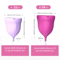 Mothersmart Femometer Rose Menstrual Kap - Adet Kabı (A-B Ebatı) 2li
