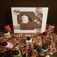 AtölyEmek 1 Adet  Fincan Kedisi Taş Saksı Boyama Seti