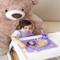 Wee Baby 925 Prime Matlı Tabak Mor