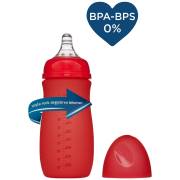 Bebedor 52302 Isıya Duyarlı Renk Değiştiren Cam Biberon 260 ml - Kırmızı