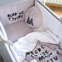 Funna Baby 9815 Yatak Örtü Seti - Story - Gri - 100 x 150 cm