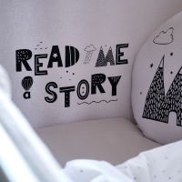 Funna Baby 9816 Yan Koruma Seti - Story - Gri - 60 x 120 cm