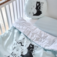 Funna Baby 9828 Yatak Örtü Seti - Lets Go - Mint - 100 x 150 cm