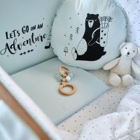 Funna Baby 9828 Yatak Örtü Seti - Lets Go - Mint - 100 x 150 cm