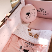 Funna Baby 9842 Yan Koruma Seti - Be Brave - Pudra - 60 x 120 cm