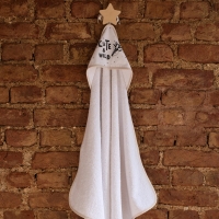 Funna Baby 9864 Üçgen Başlıklı Havlu Seti - Cute & Wild - Bej - 75 x 75 cm