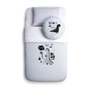 Funna Baby 9867 Yatak Örtü Seti - Dino - Mavi - 100 x 150 cm