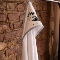 Funna Baby 9877 Üçgen Başlıklı Havlu Seti - Dino - Mavi - 75 x 75 cm