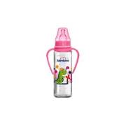Bambino Silikon Kiraz Uçlu Kulplu Cam Biberon 225 Ml Pembe B016